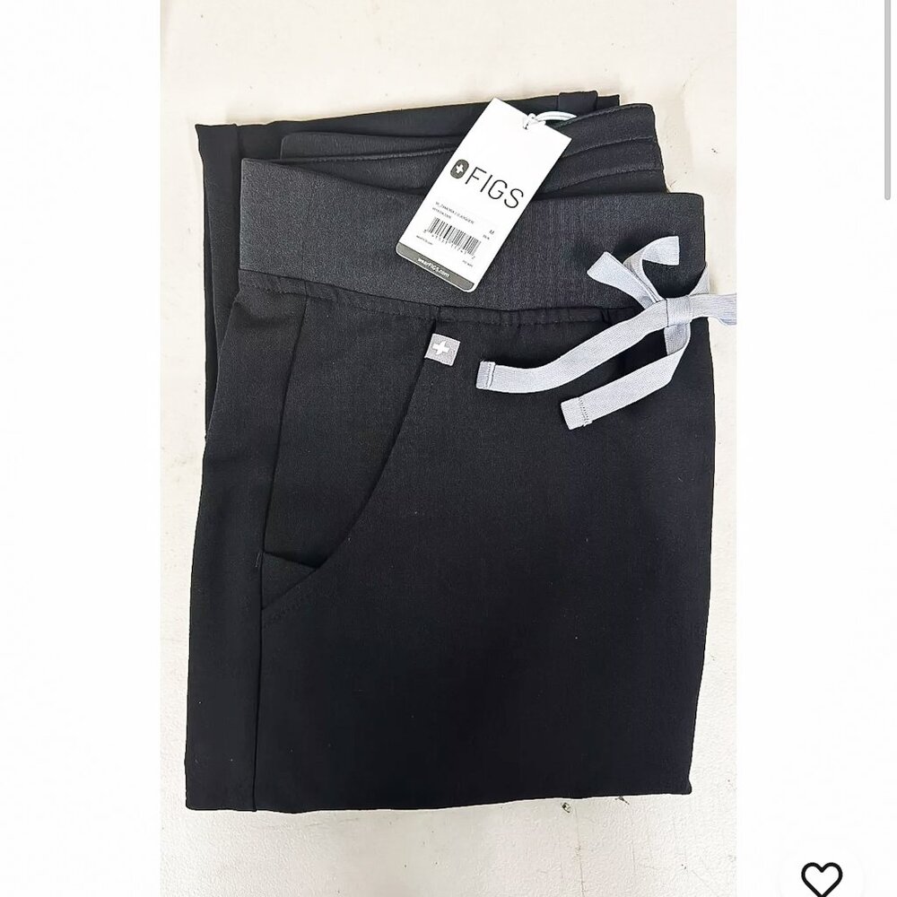 BRAND NEW WITH TAGS FIGS Women's REGULAR BLACK Zamora Jogger Scrub Pants - Picture 10 of 14